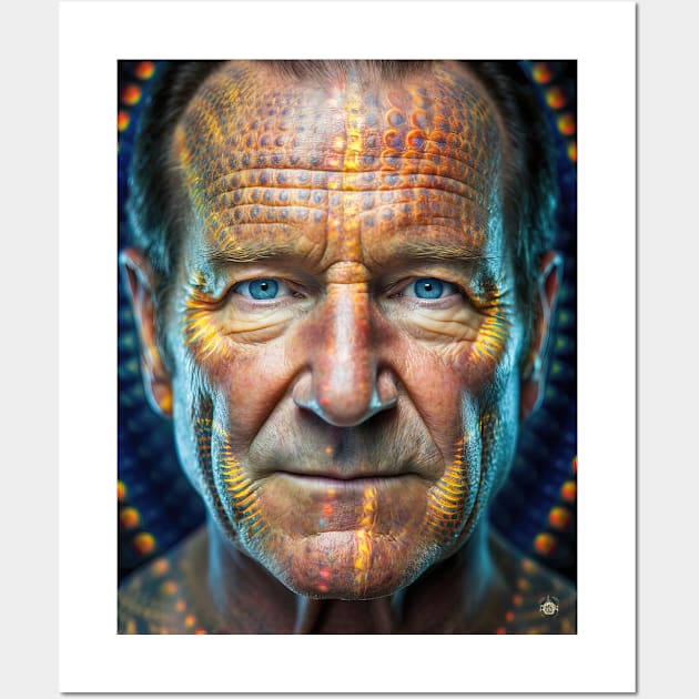 Robin Williams Unforgotten - A Tribute to the Film Legend (AI Portrait) Wall Art by allumfunkelnd by Patrick Hager